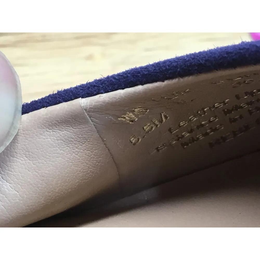 Naturalizer 27 Edit Rebecca Pumps Women's 5.5 M Blue Suede Almond Toe Heels - Image 7