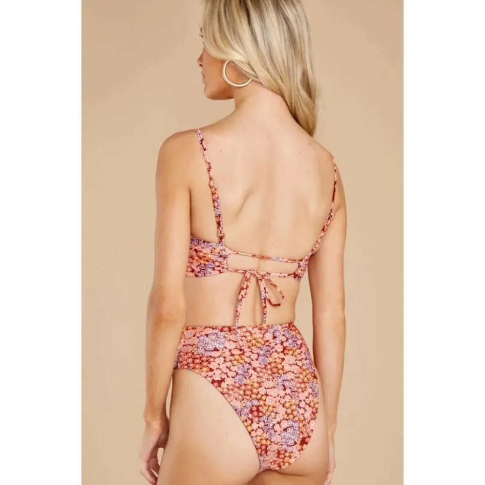New. L*SPACE  floral bikini set. S-top/M-bottom. Retails $198. - Image 8