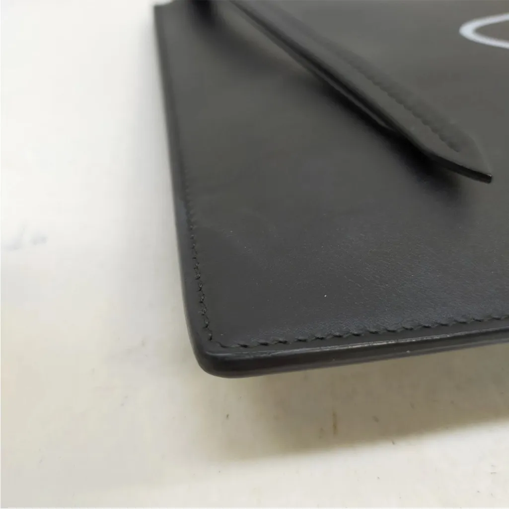 Gucci Black Leather Egg Pouch Clutch with UFO Design - Image 6