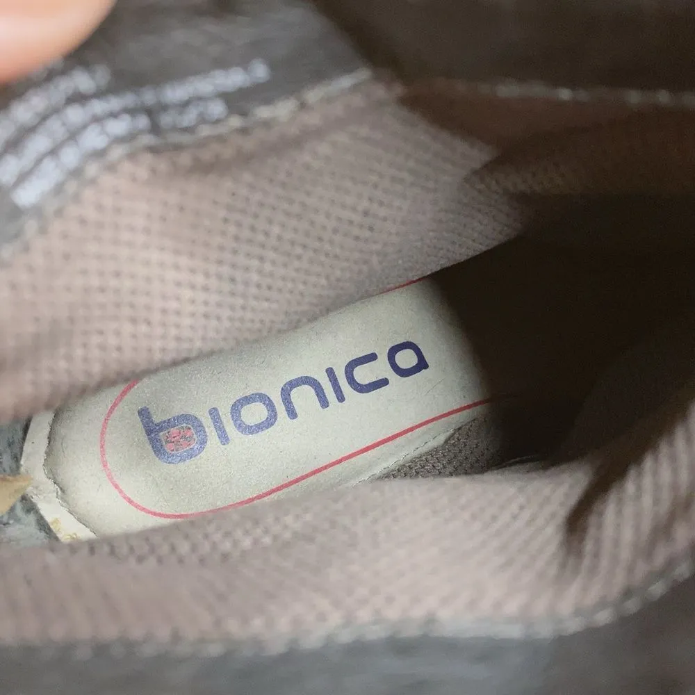 Bionica Brown Suede Ankle Bootie Boots Fall Winter Wedge Sz 10 - Image 10