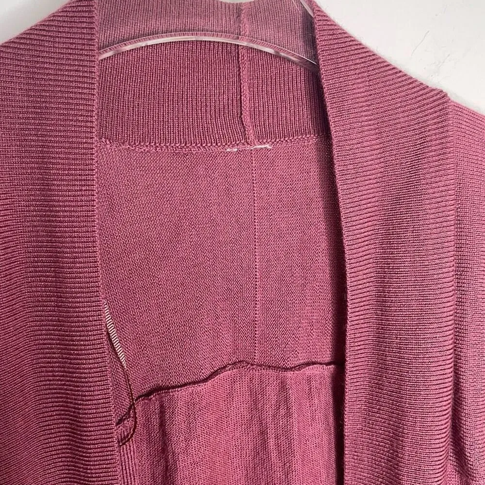 Lululemon Mauve Pink Blissful Zen Sweater Cardigan Knit Merino Size Medium M ? - Image 6
