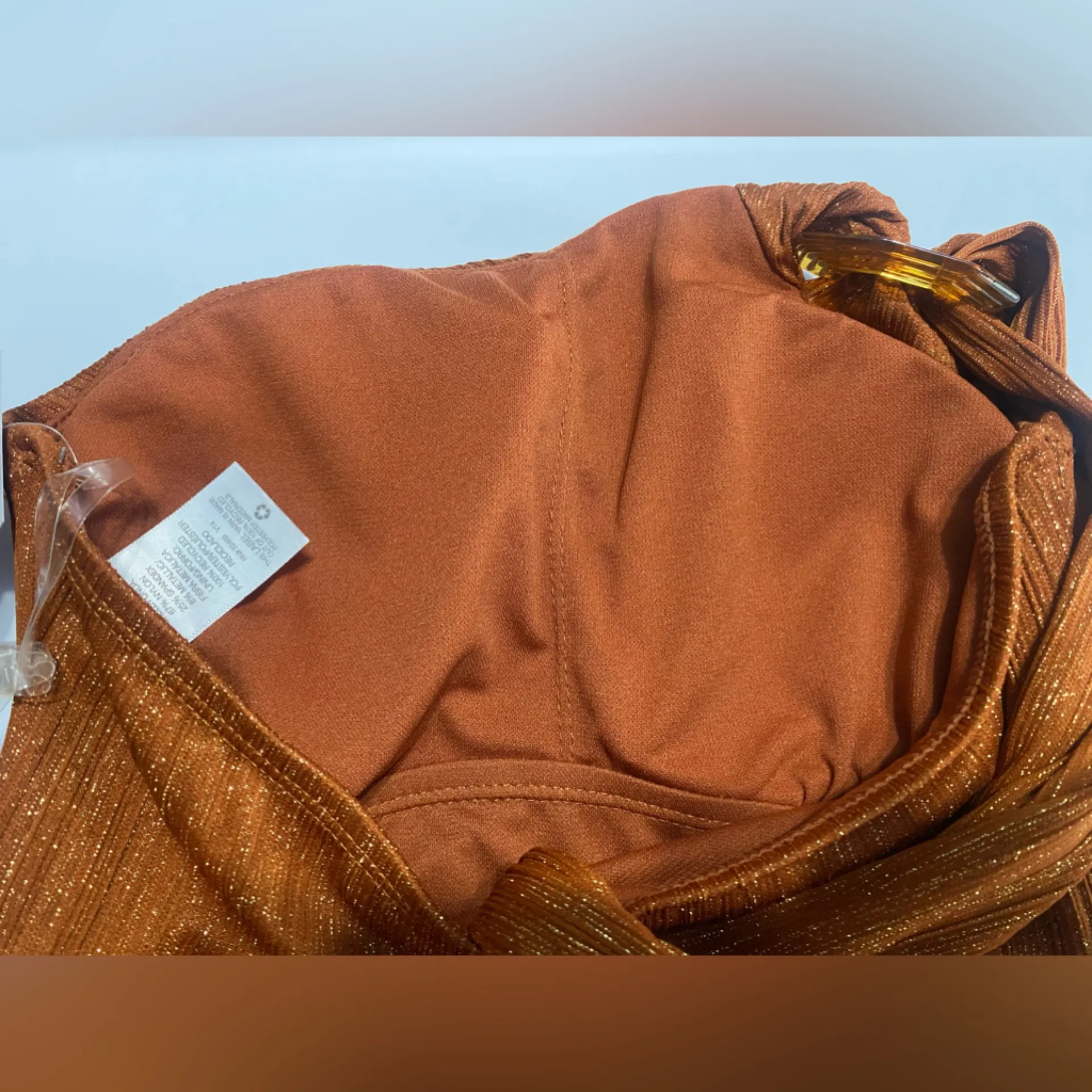 Time &‎ Tru Missy elevated one piece swimsuit Orange Size M - Image 7