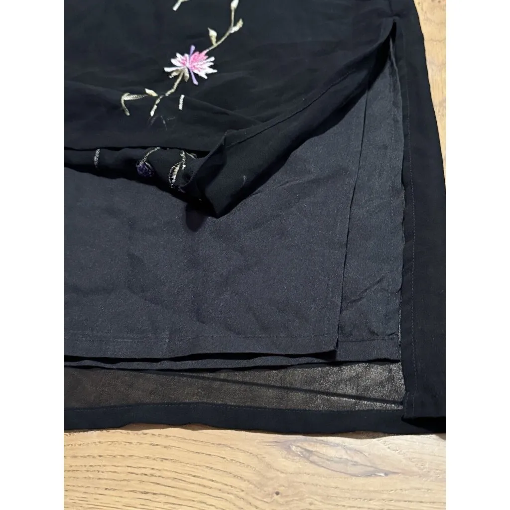 Bedford‎ Fair Lifestyles Floral Maxi Dress Cottagecore Classic Lightweight NWT Black Size 2X - Image 7