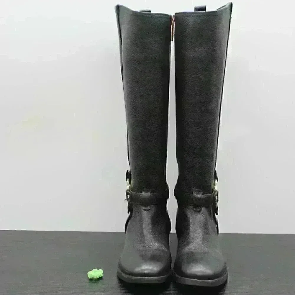 Tory Burch Amanda Black Leather Tall Knee - Image 7