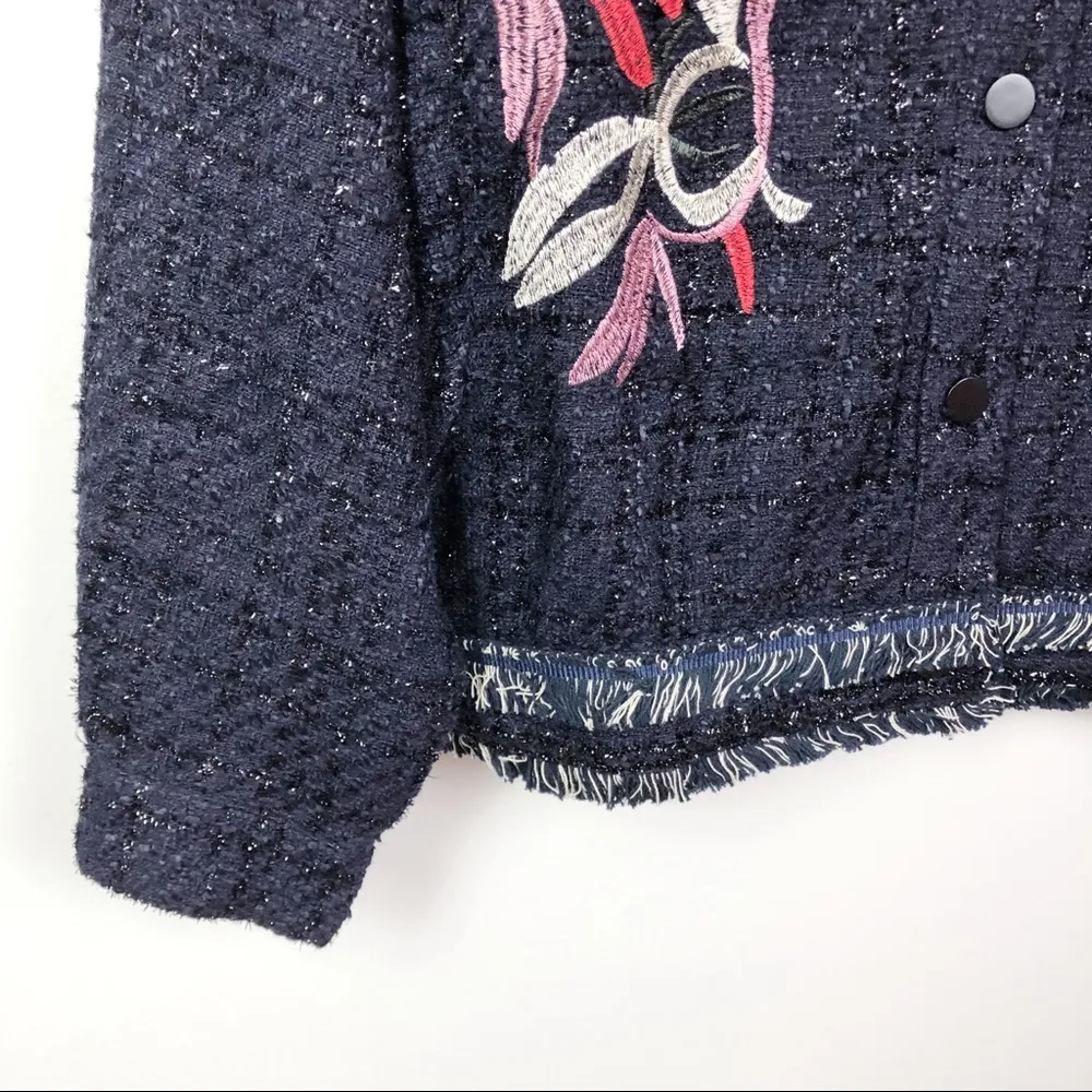 Foxiedox Floral Takeo Embroidered Jacket Medium - Image 4