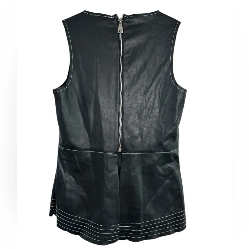 Zara Basic Faux Leather Sleeveless Top - Image 5