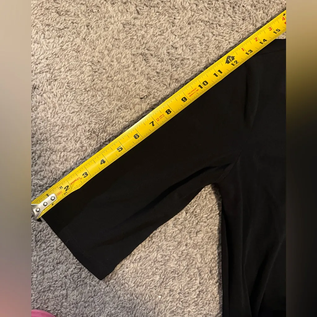 NIC & ZOE BLACK 3/4 SLEEVE DRESS sz XS - Image 7