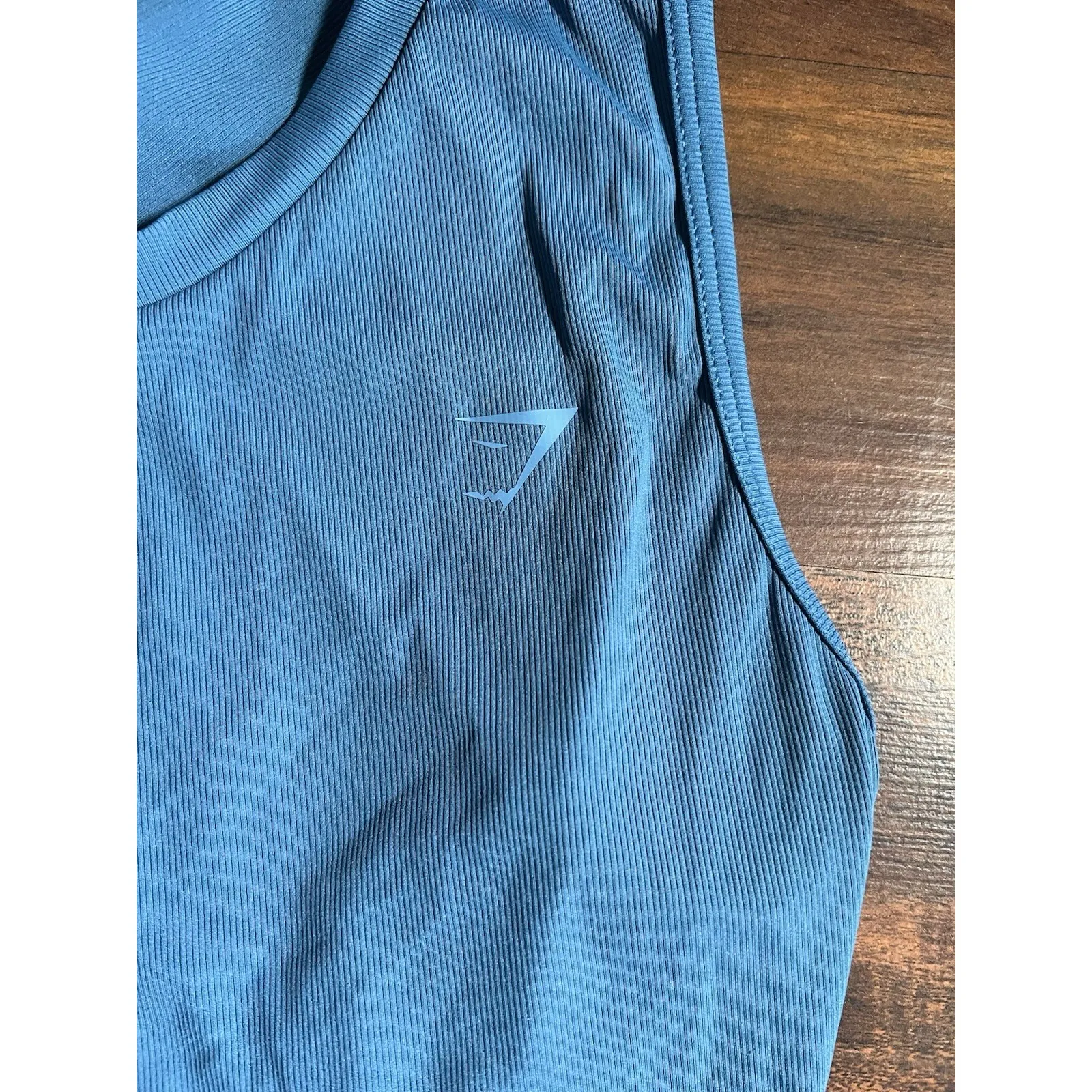 Gymshark Elevate Asymmetric Tank In Lakeside Blue Size Small Women's Workout New - Image 3