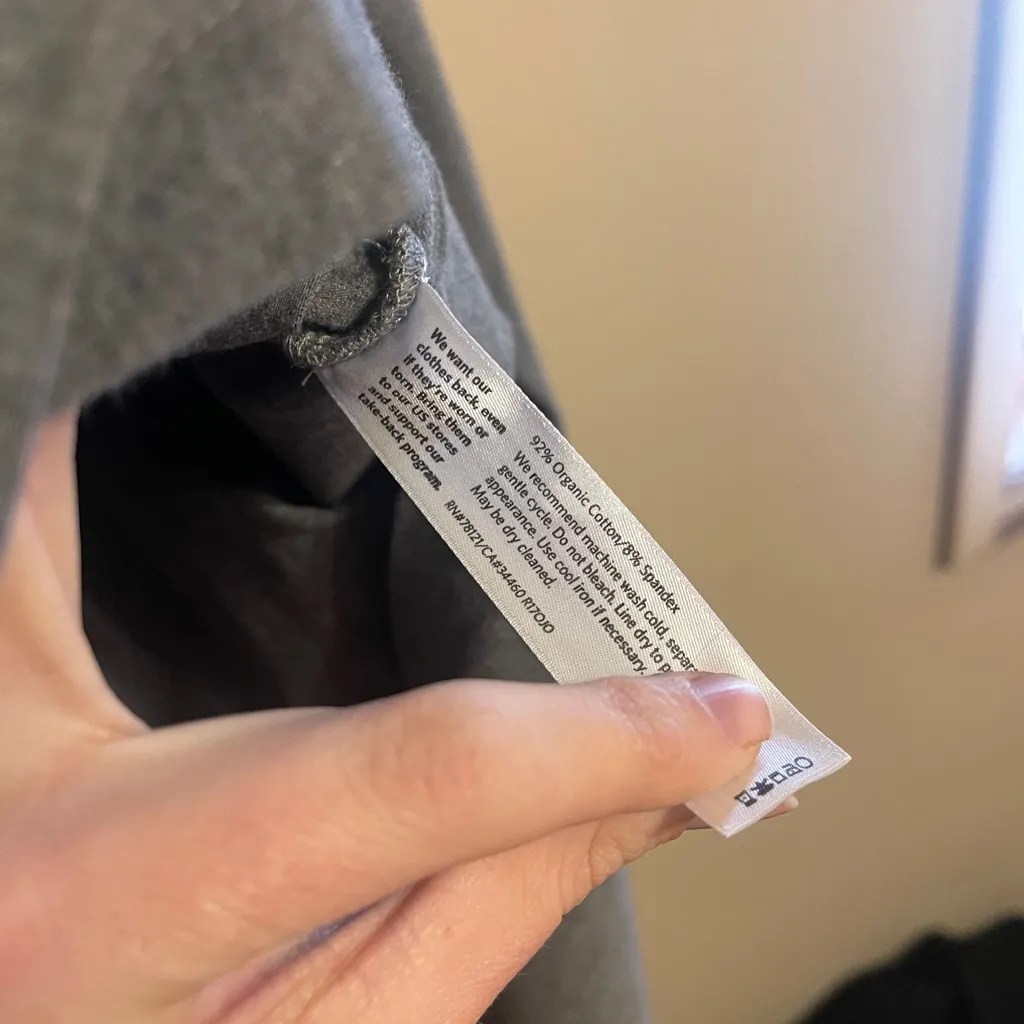 Eileen Fisher Women Organic Cotton Hooded Tunic Dress Sz M Gray Lagenlook - Image 10