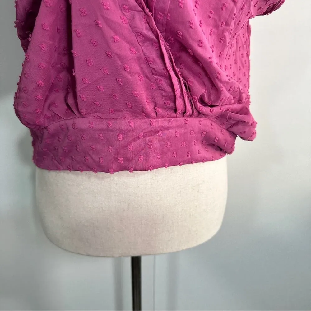 Mason & Belle Size M Mauve Business Casual Dot Blouse Top NWT Textured Career - Image 11