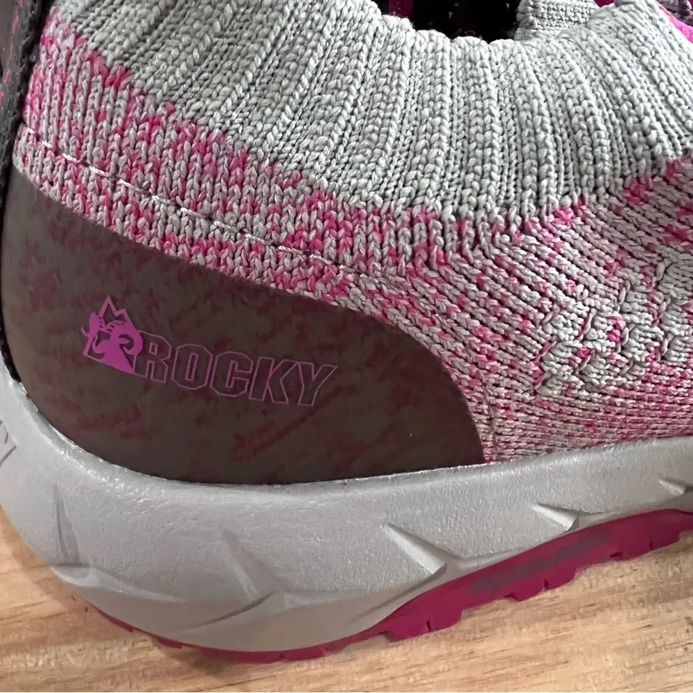Rocky WorkKnit Women’s Work Shoes Size 6.5 Pink Gray Composite Toe NEW w/o Box - Image 4