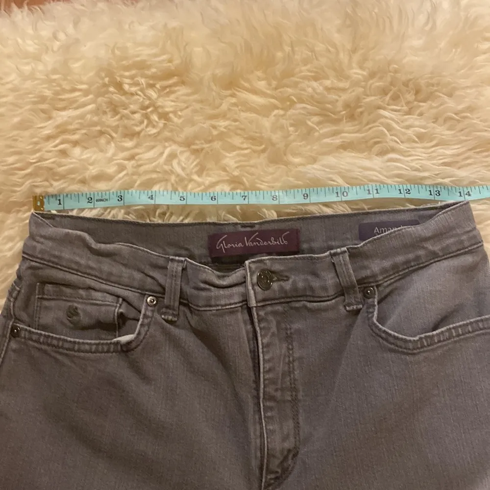 Gloria Vanderbilt Gray High Rise Straight Leg Amanda Denim Jeans EUC Sz 10 - Image 8