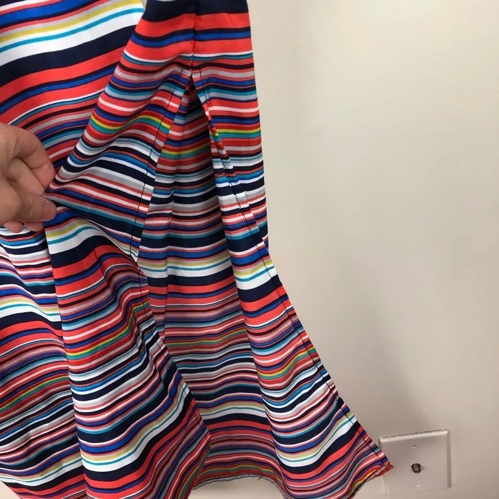 Olive & Oak Multicolor Striped Midi Skirt Small S - Image 3