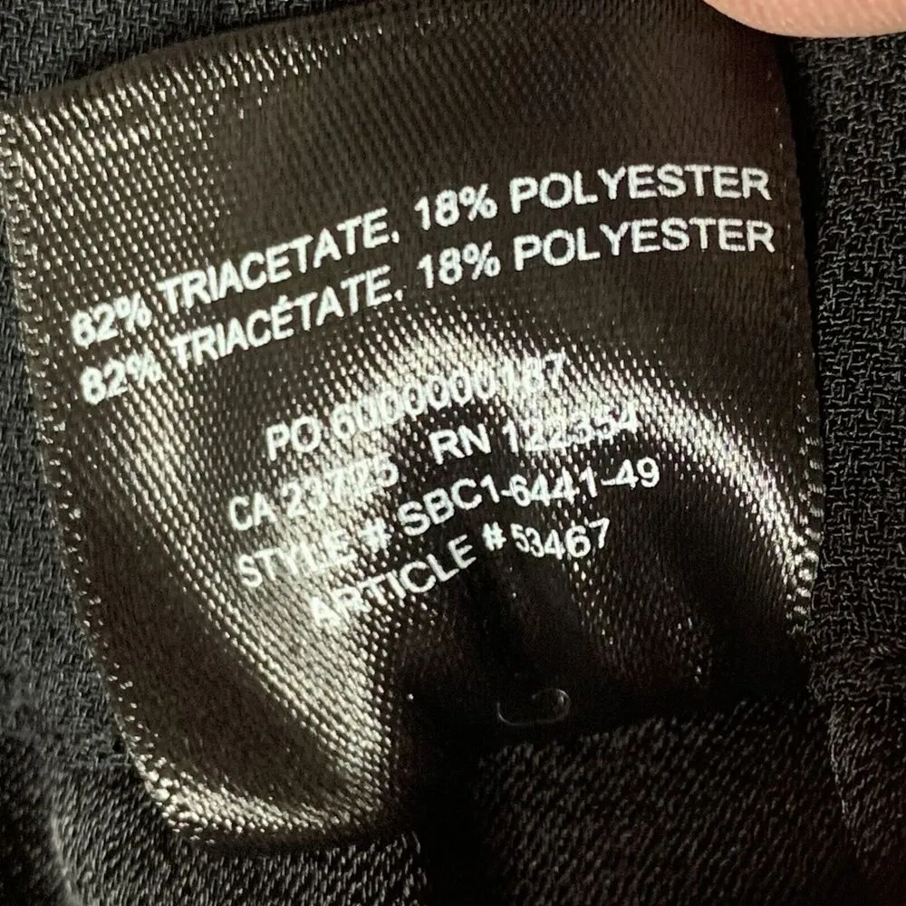 Aritzia Babaton Womens Black Tapered Crepe Pants Pull On Elastic Waist Sz S Crop - Image 4