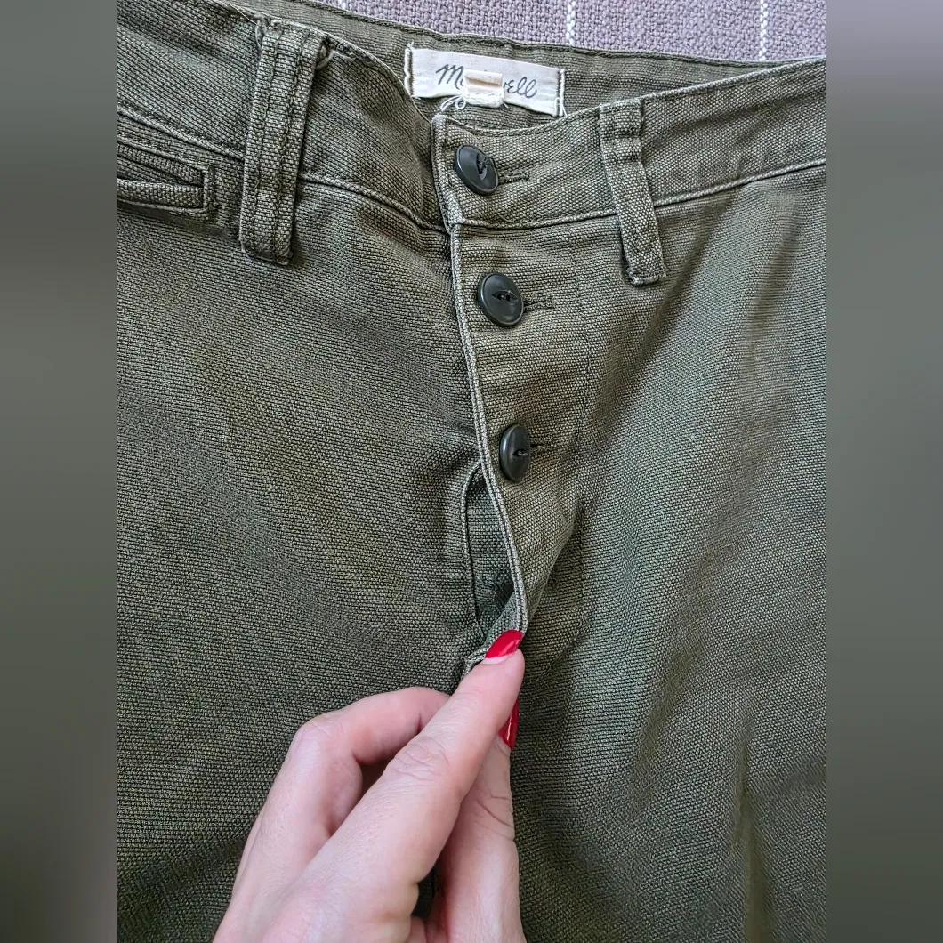 Madewell Emmett Wide-Leg Crop Pants Button-Front Edition - Image 10