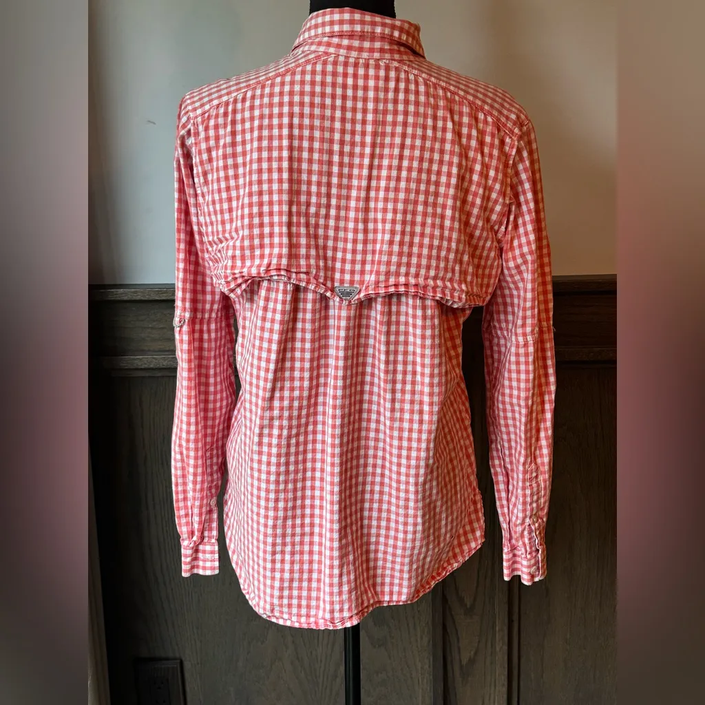Columbia salmon Gingham Performance Shirt PFG - Image 3