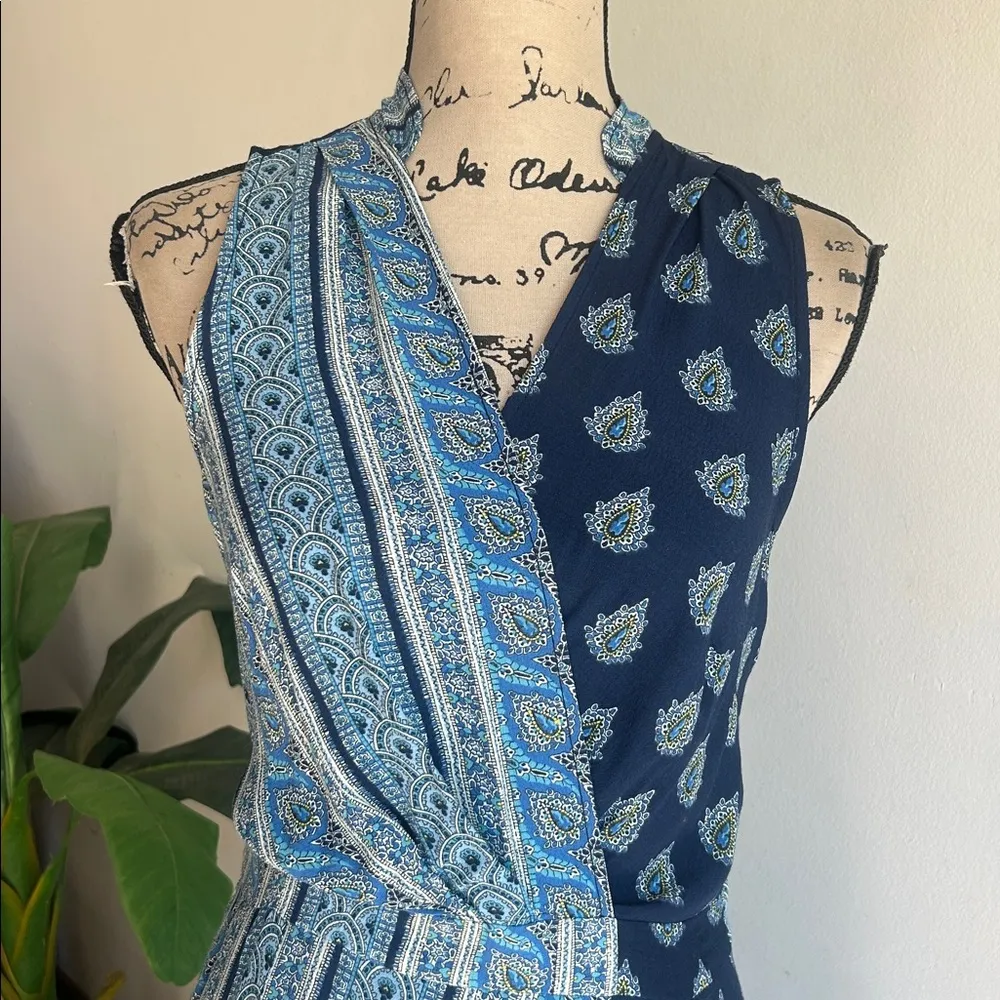 Anthropologie Maeve Eclipsed Paisley Midi Dress Handkerchief Hem Size 2 - Image 5