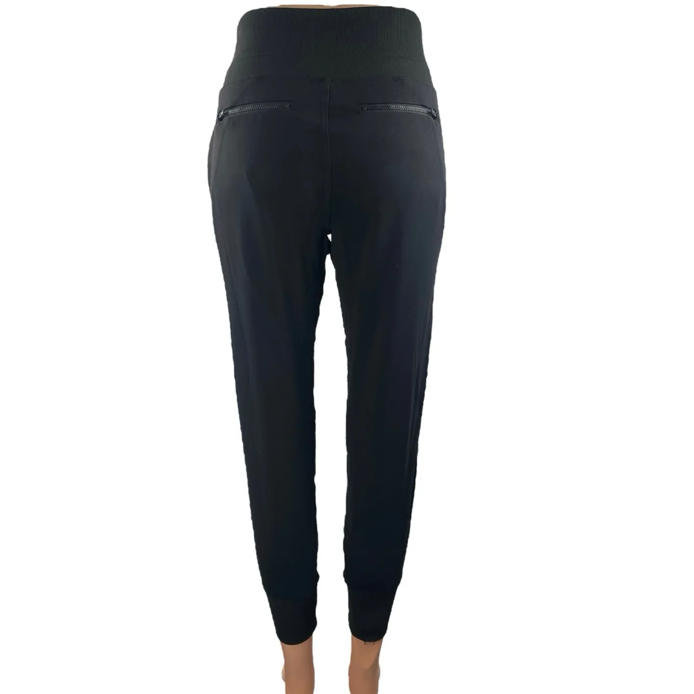 Athleta Black High Waisted Knit Jogger Casual Cropped Athletic Pants Size XXS - Image 3