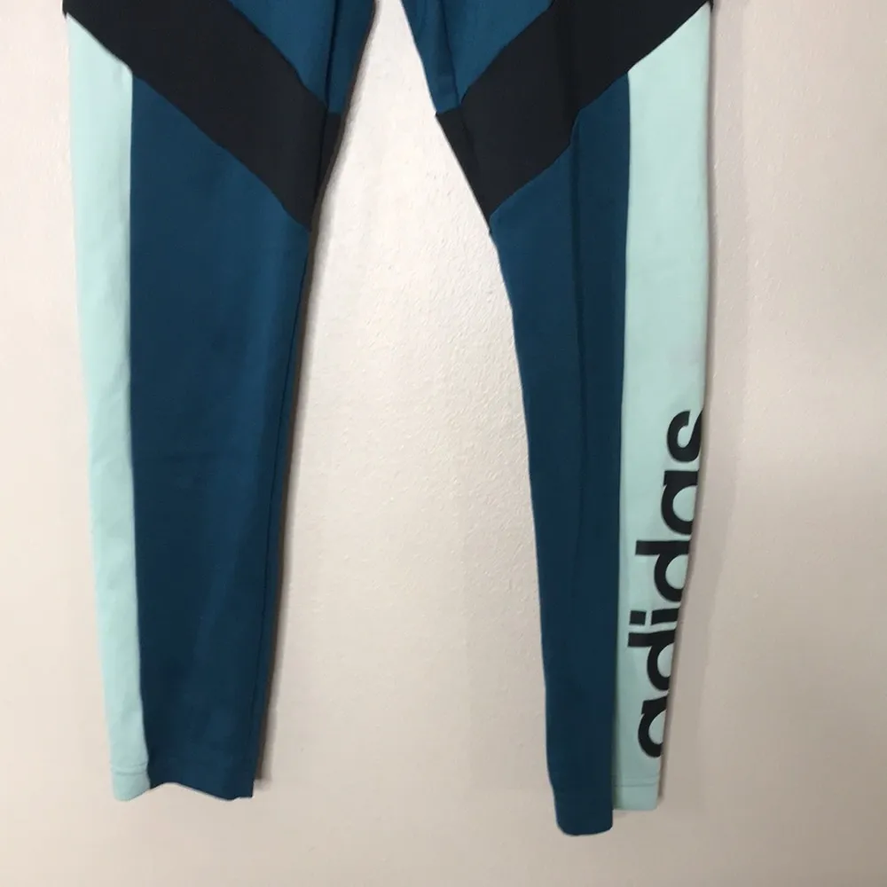 Adidas colorblock climalite move athletic tight leggings size small - Image 5