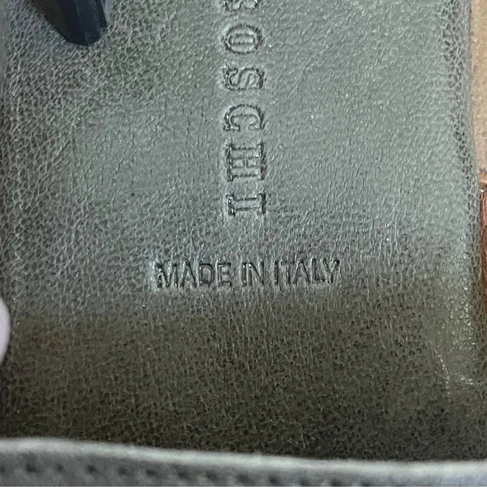 Franco Boschi Italy Leather Flat Sandals Green with Buckle Women Sz 38 - Image 11