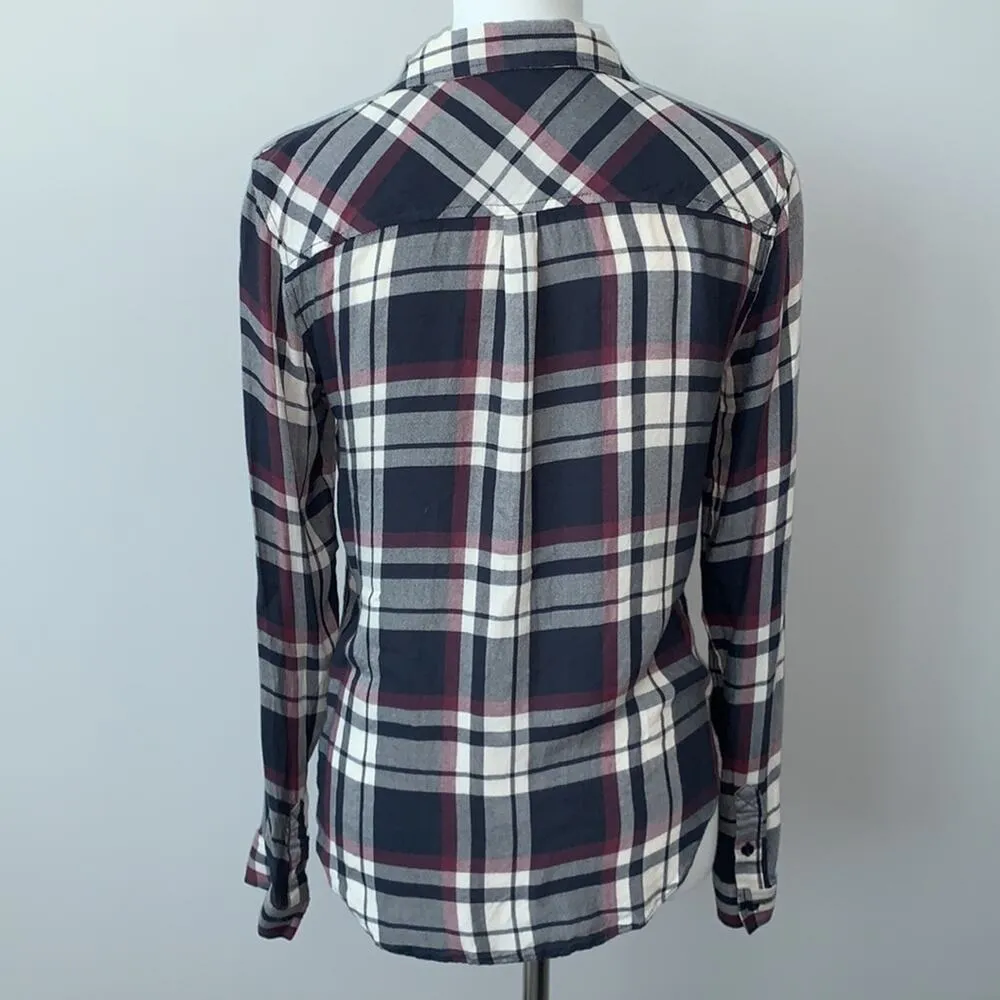 PAIGE Maya Plaid Button Down Flannel Shirt Sz S - Image 6
