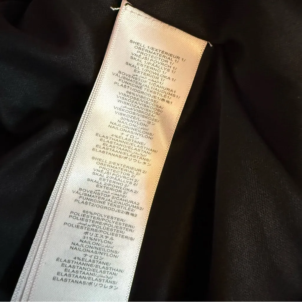 ADRIANNA BY ADRIANNA PAPELL Ponte Taffeta Drop Waist Flounce Dress Black Sz 12 - Image 8