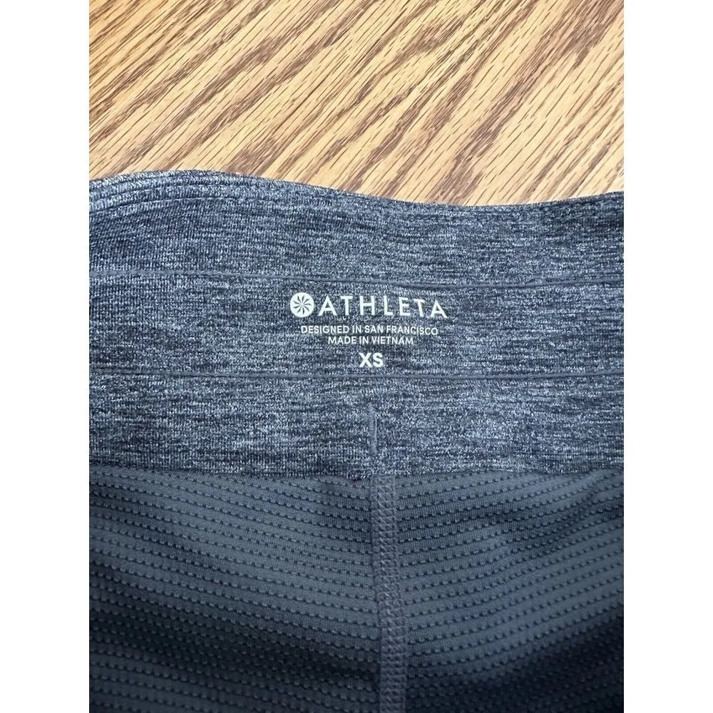 Athleta Downtown Metro Skort Skirt Gray W/Black Trim Heather Sz XS Pockets - Image 5