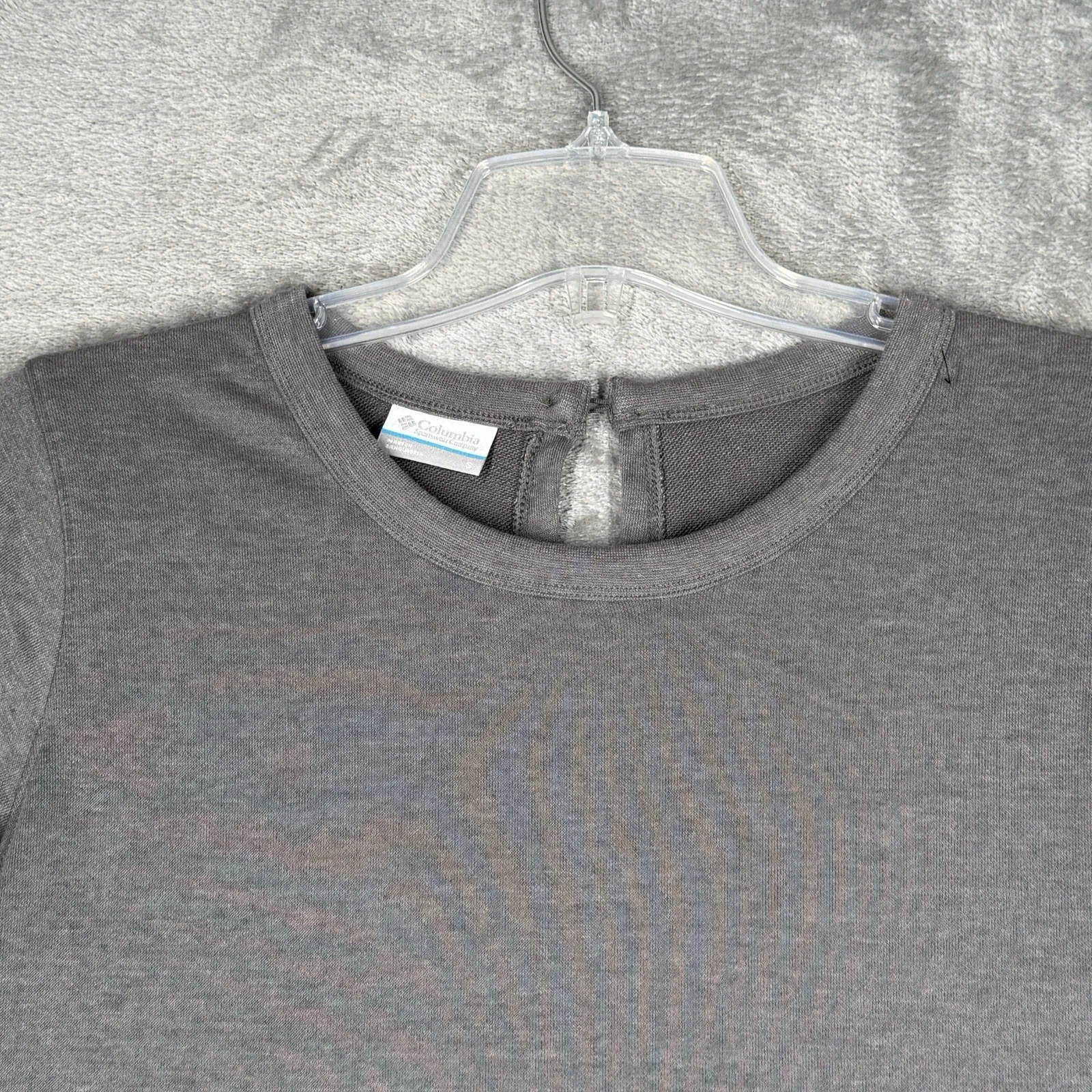 Columbia Romper Womens Small Gray French‎ Terry Trek Playsuit Casual Outdoors - Image 4