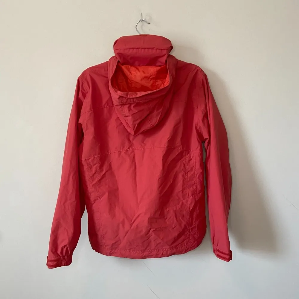 L.L. Bean Coral Orange Rain Jacket Size Medium Weather Channel Exclusive Vintage - Image 8
