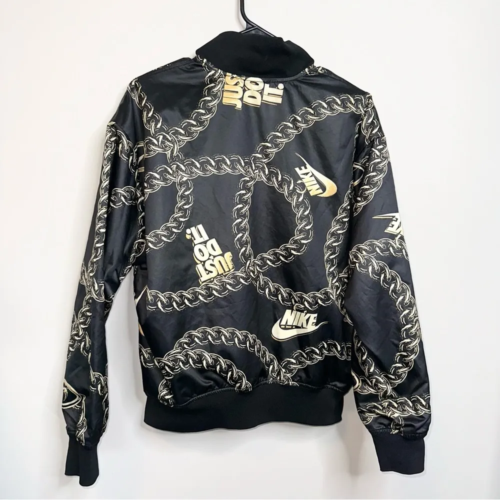 Nike Womens Synthetic Fill Glam Dunk Puffer Bomber Jacket - Image 9