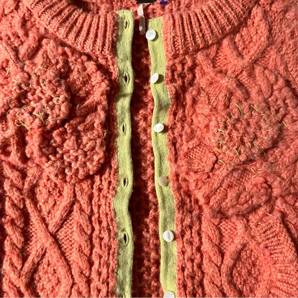 Free People Orange Knit Cardigan - Image 5