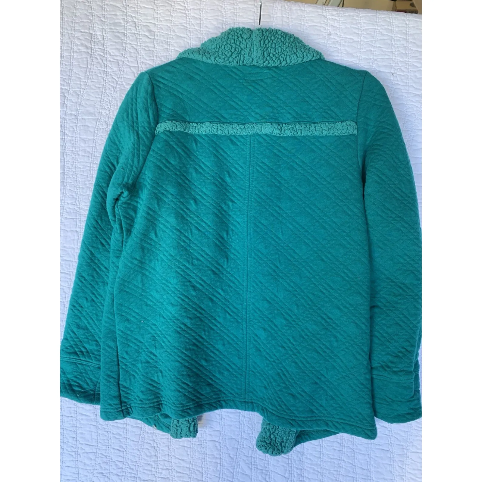 LL Bean jacket, medium size, 100% cotton, women's green 0015 - Image 2