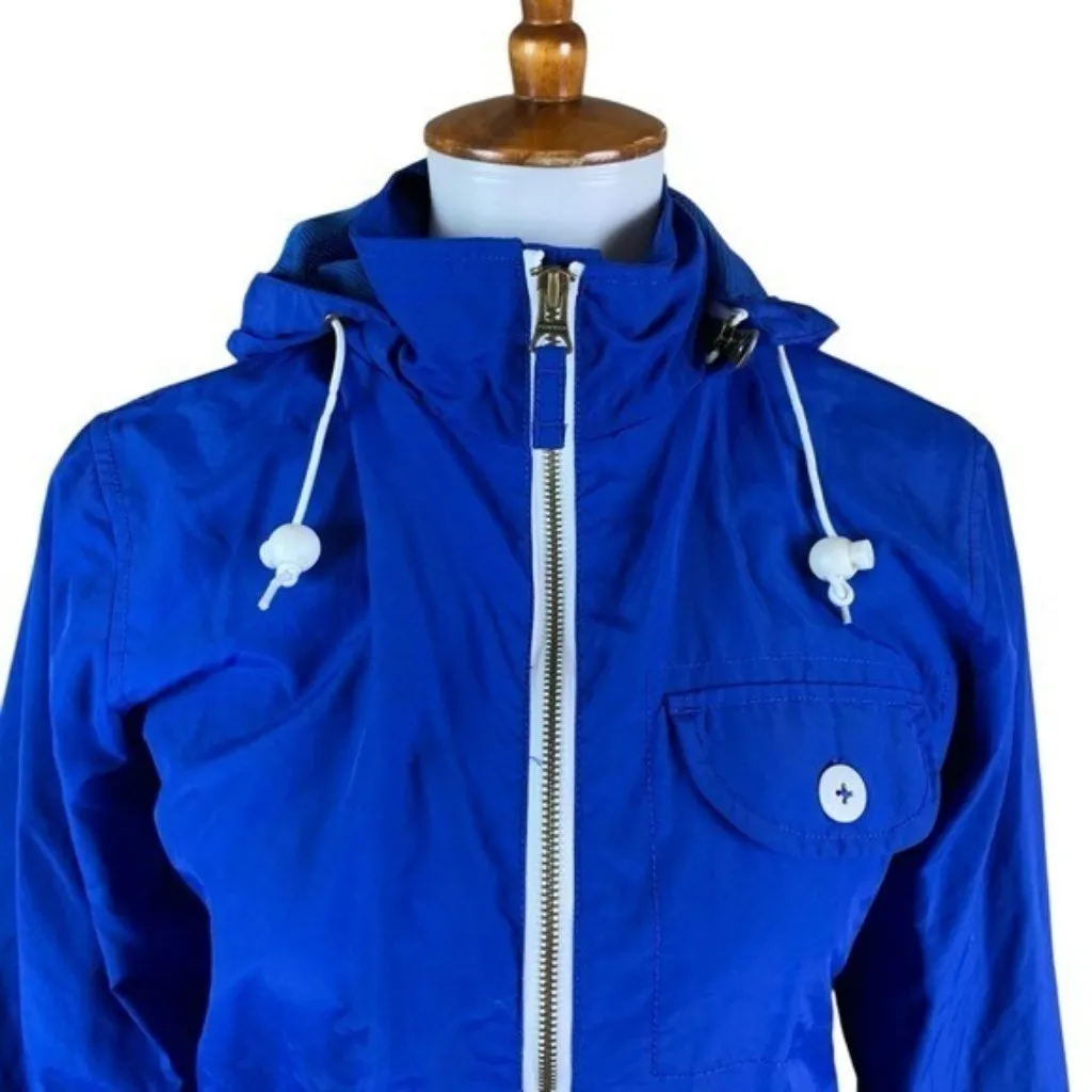 Penfield Blue Hooded Windbreaker Jacket Full Zip Water‎ Resistant Nylon Small - Image 2