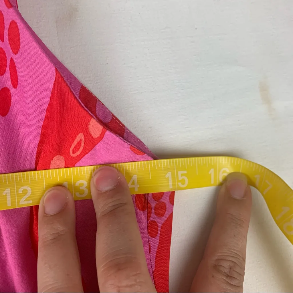 Farm Rio size medium Octocool Wrap dress pink red tropical beach resort maxi - Image 10