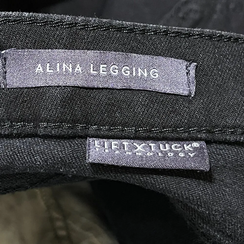 NYDJ Alina Denim Legging Jegging Black Stretch Size 8 LiftXTuck - Image 5