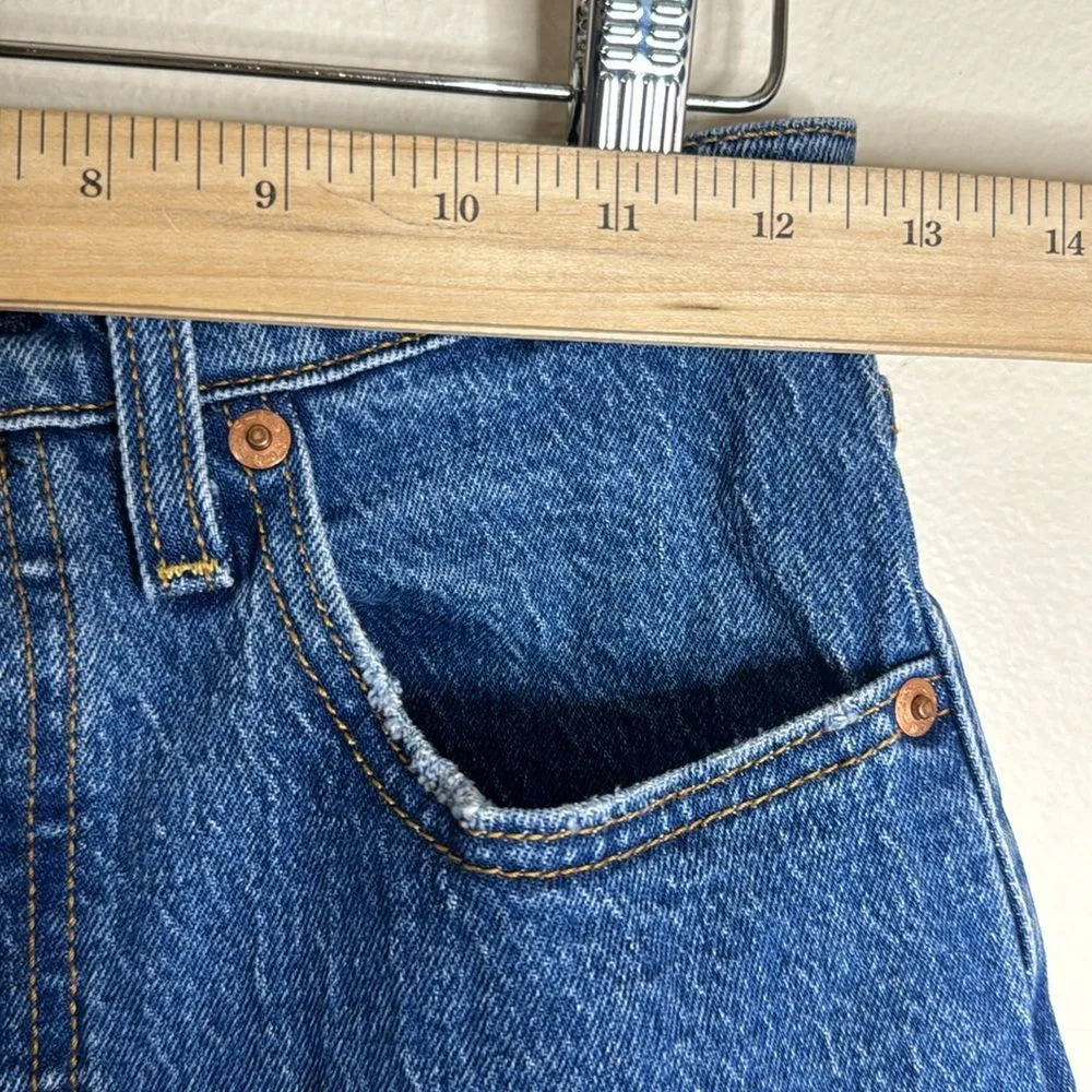 Levi’s ribcage straight ankle cutoff denim jorts shorts size 27 - Image 5