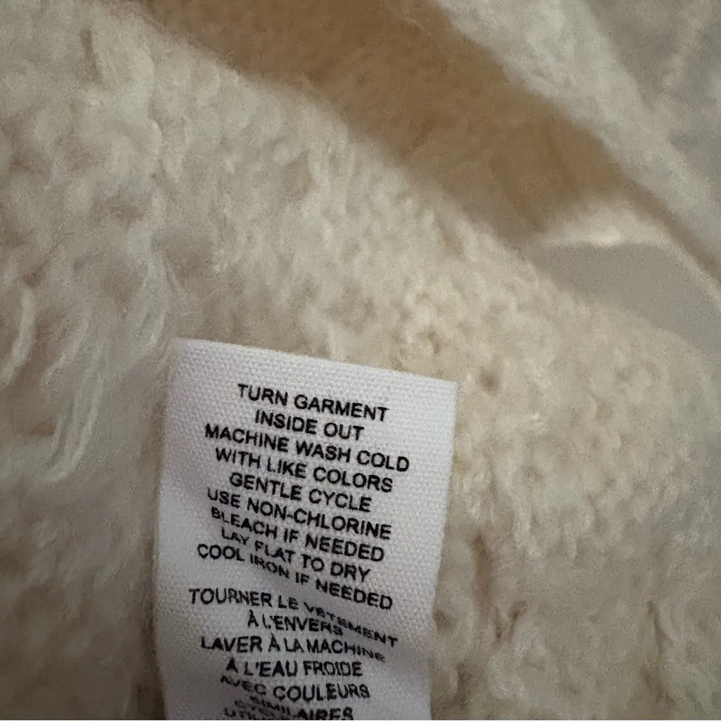 For The Republic Cable Knit Open Front Chunky Cardigan Sweater Cream Size M - Image 8