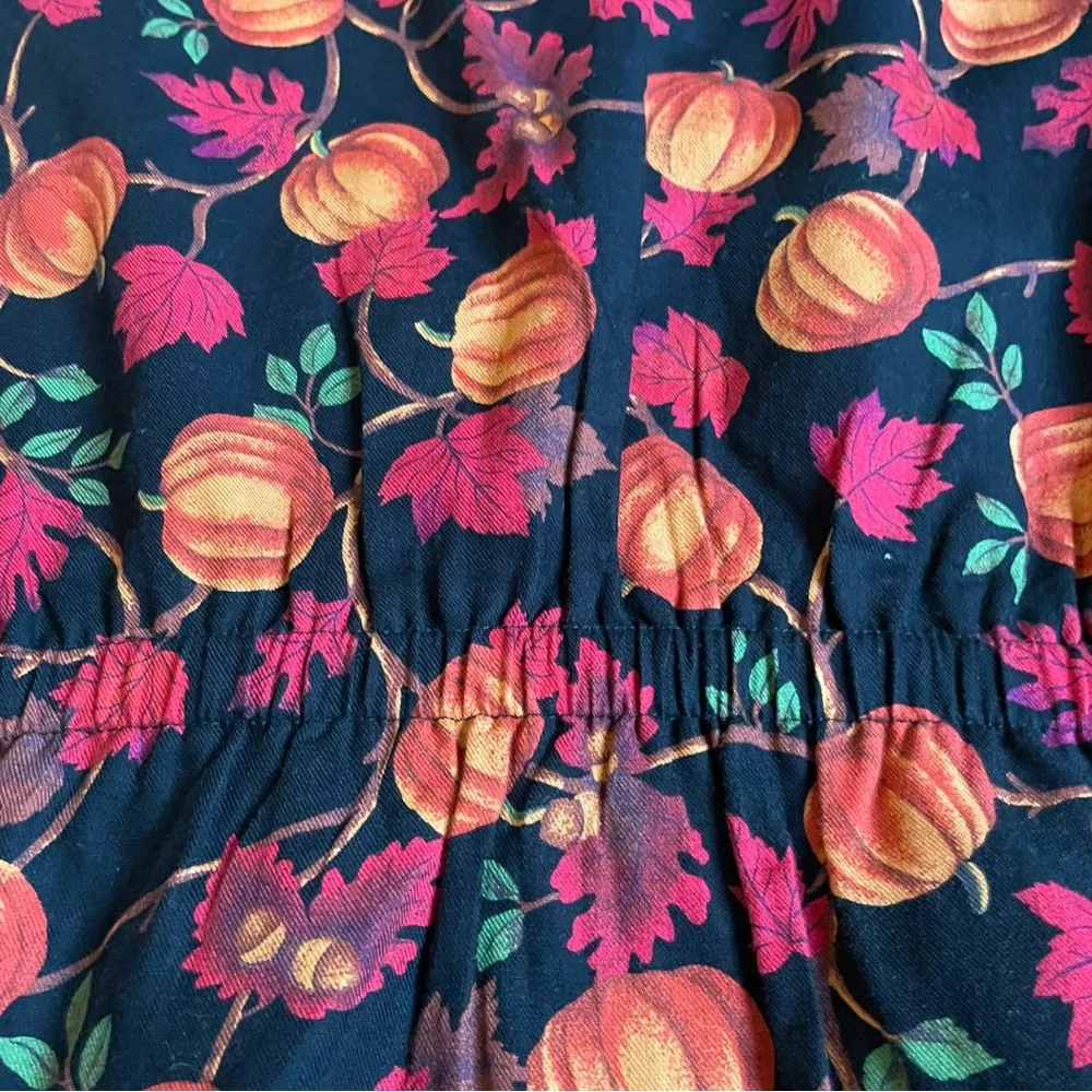 Vintage Talbot's Fall Pumpkins Print Vest Women's Size Medium - Image 8