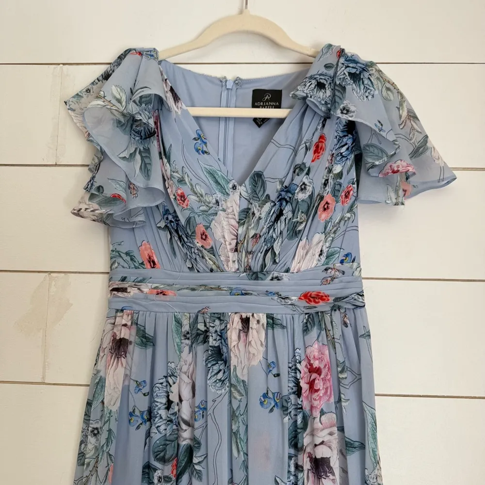 Adrianna Papell Printed Chiffon dress Gown - Image 3