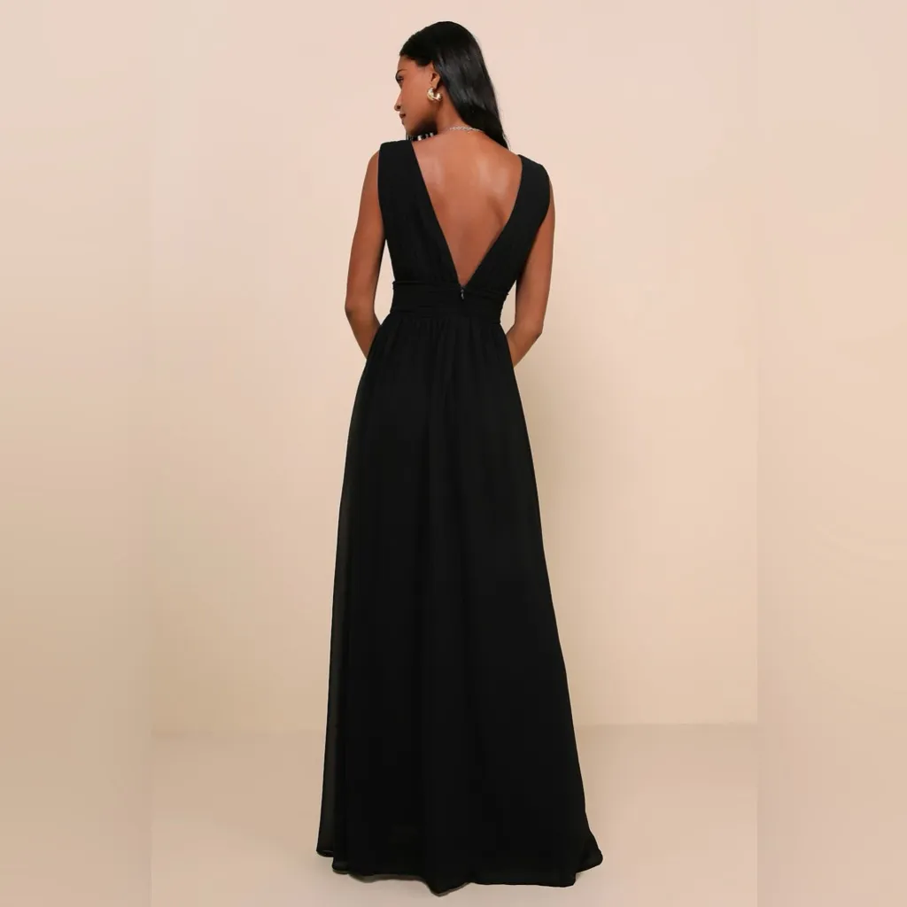 LULU’S Heavenly Hues Black Maxi Dress - Image 5