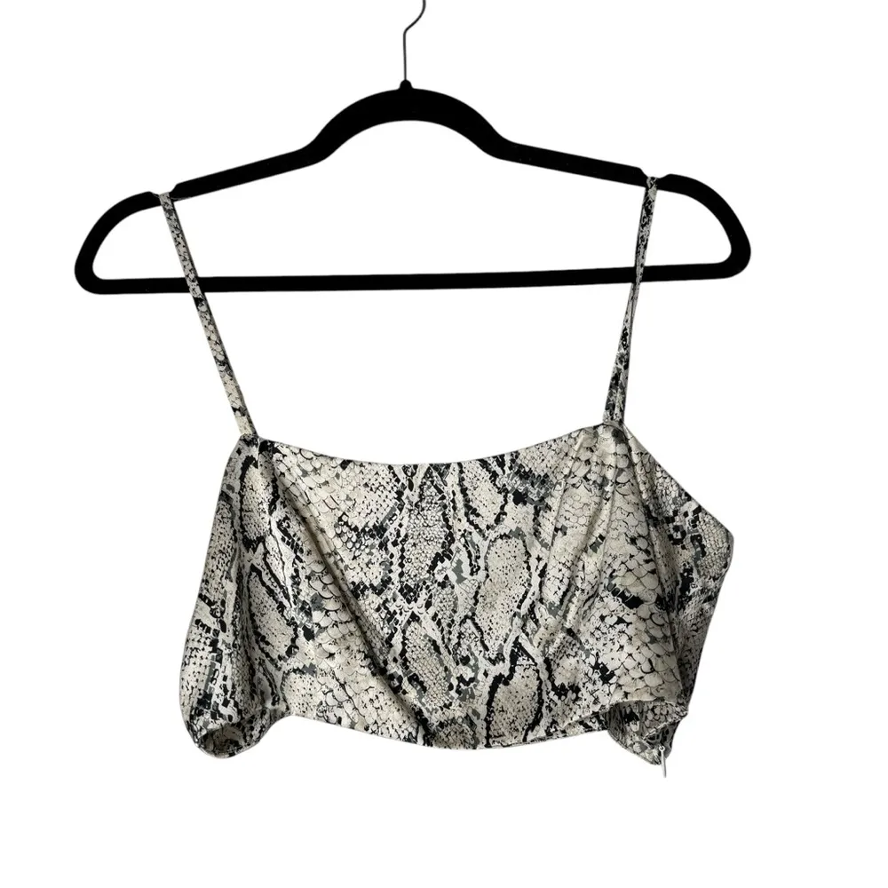REFORMATION 100% Silk Snake Skin Python Set Animal Print Cropped Matching Set 4 - Image 4