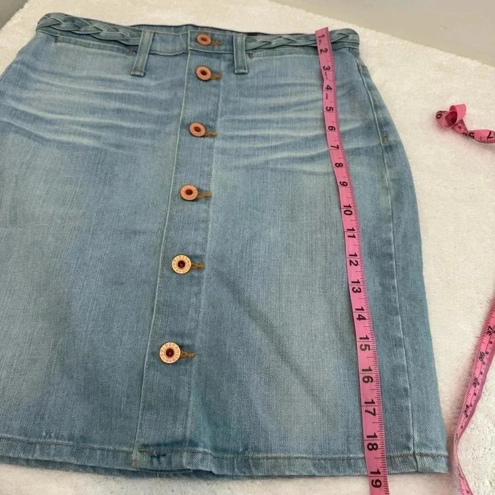 Adriano Goldschmied‎ Button Front Denim Skirt - Image 10