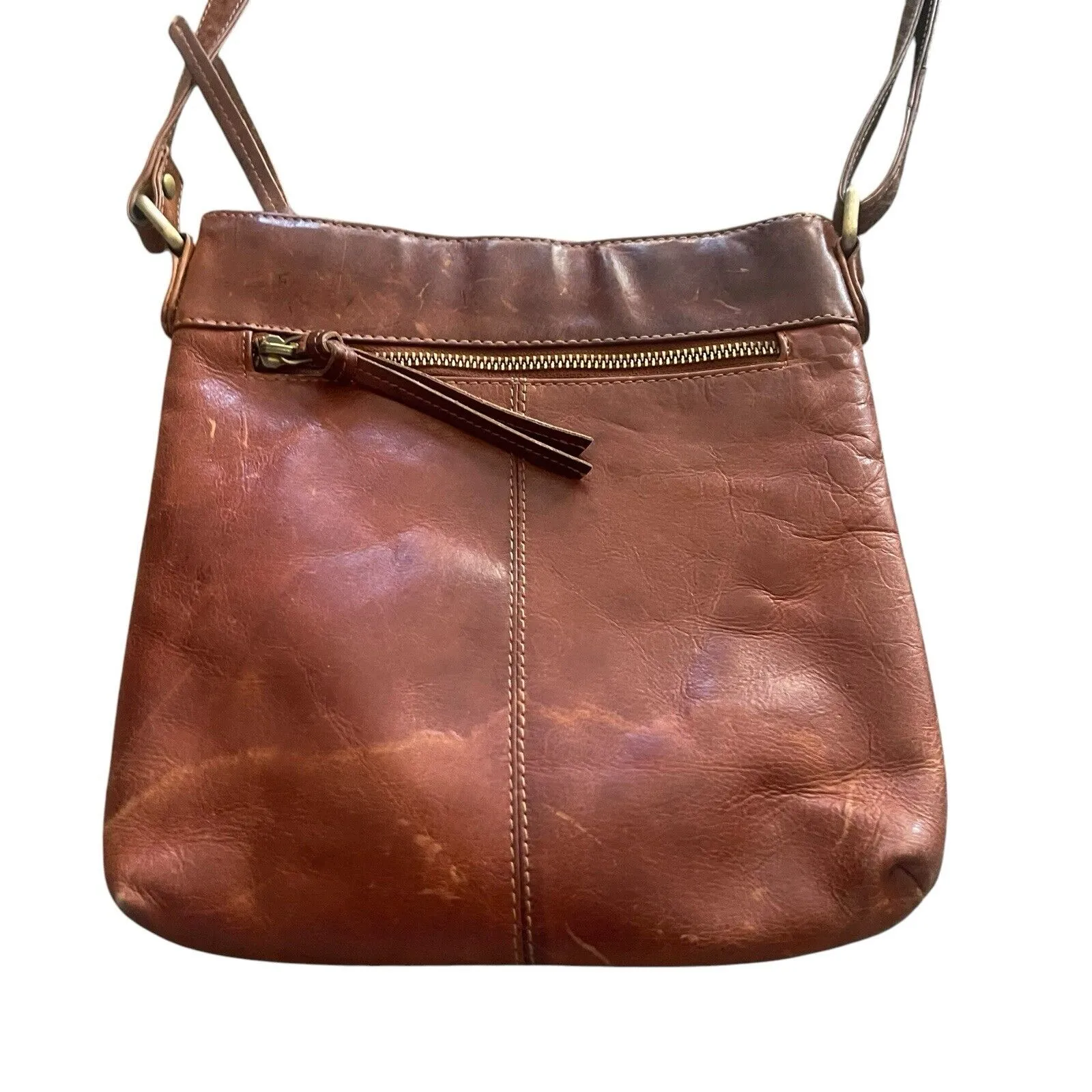 Levogue Vintage Distressed Genuiune Leather Messenger Crossbody‎ Bag Purse - Image 10