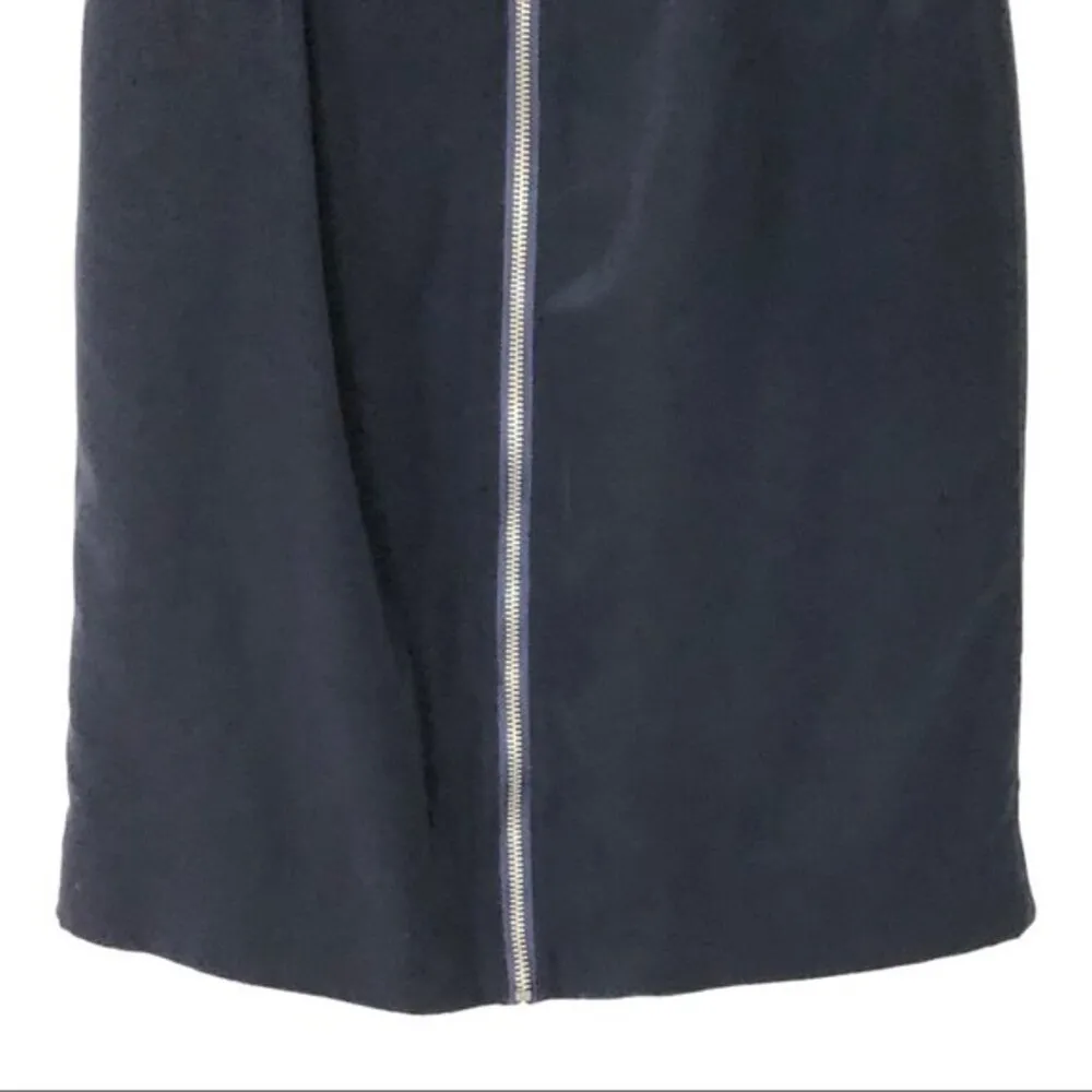 Richard Chai Love 100% Silk Mini Skirt Pencil Skirt Navy Blue Size 6 - Image 7