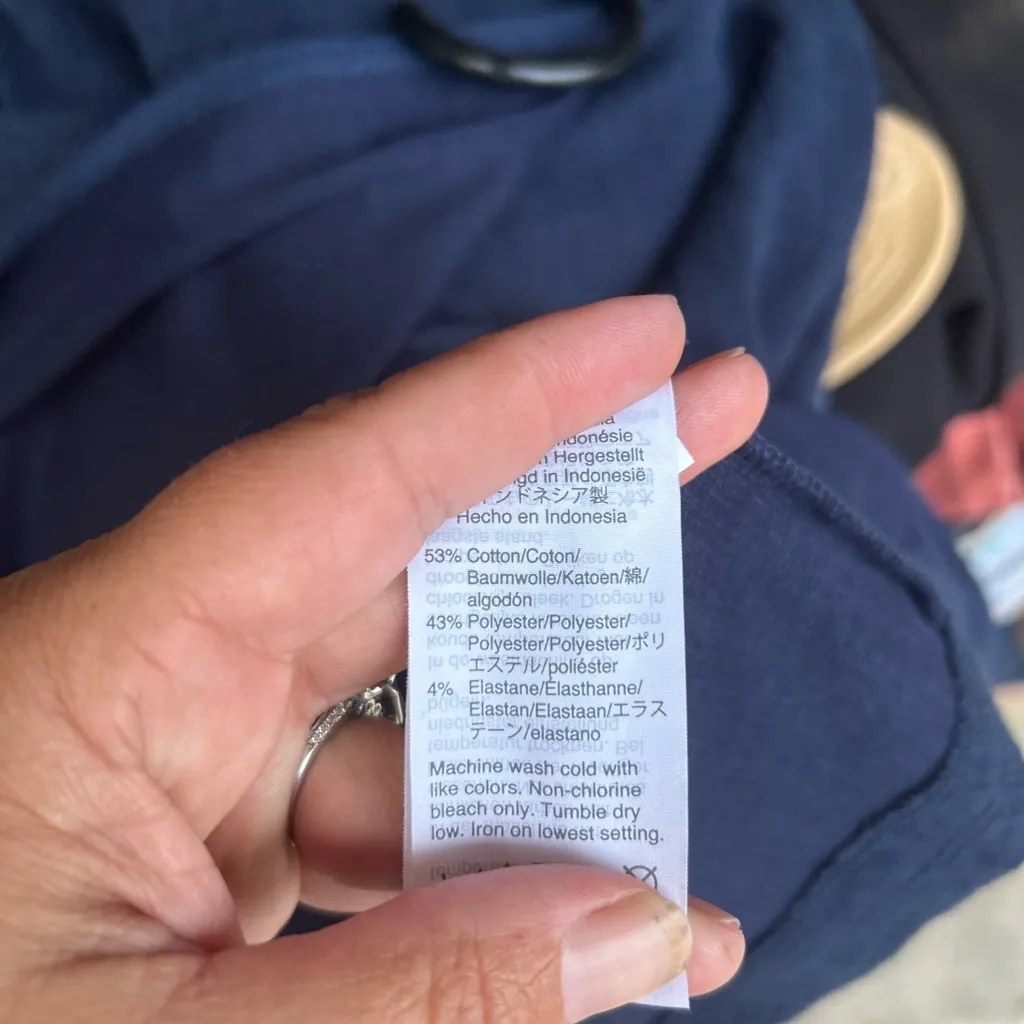 Madewell Women’s Blue dress short sleeve faux wrap mini size small - Image 9