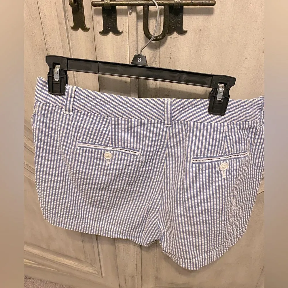 Gap Blue and White Striped Seersucker Shorts - Image 2
