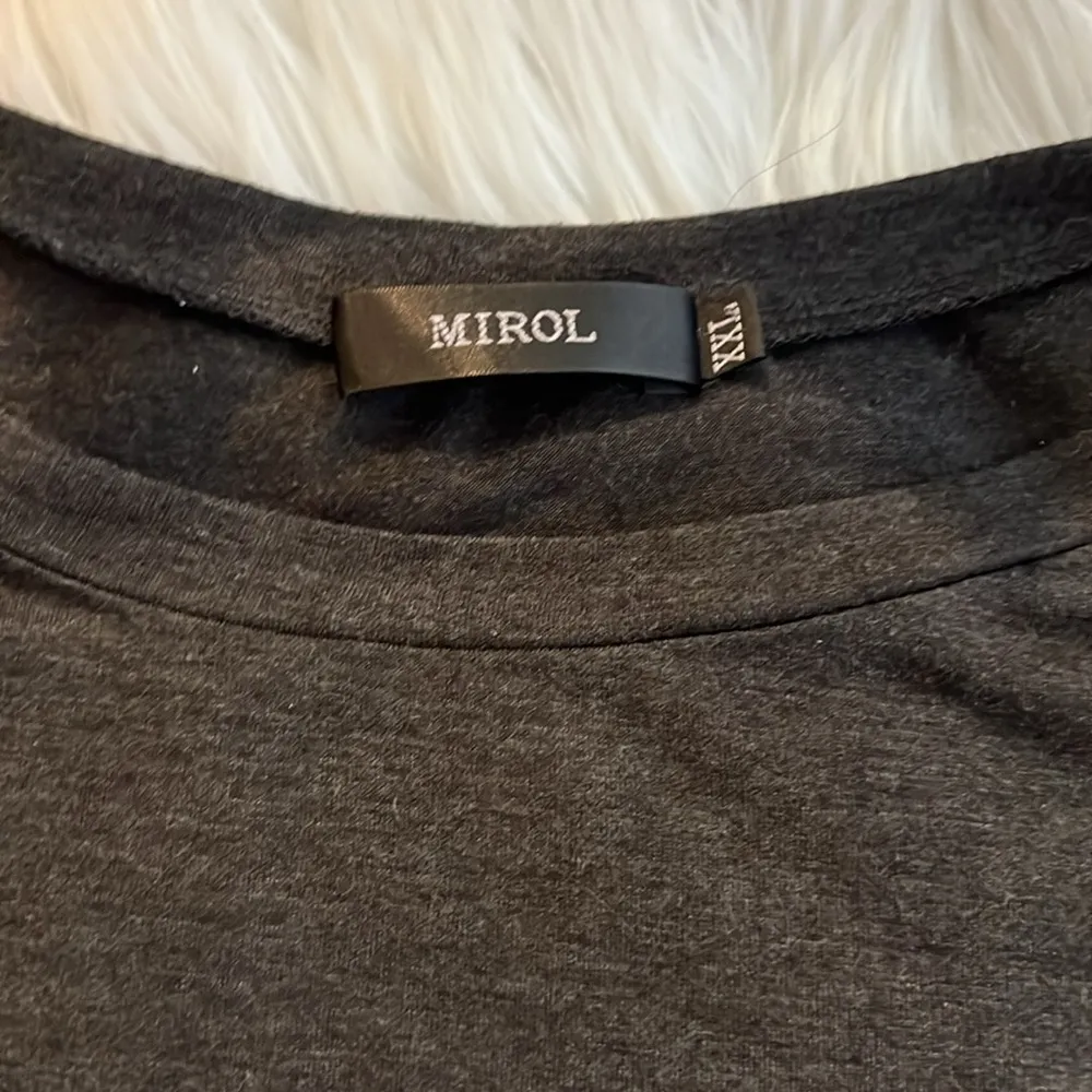 MIROL Women's Charcoal Short Sleeve Tunic Tops Basic Loose Casual Tee Size XXL Black - Image 4