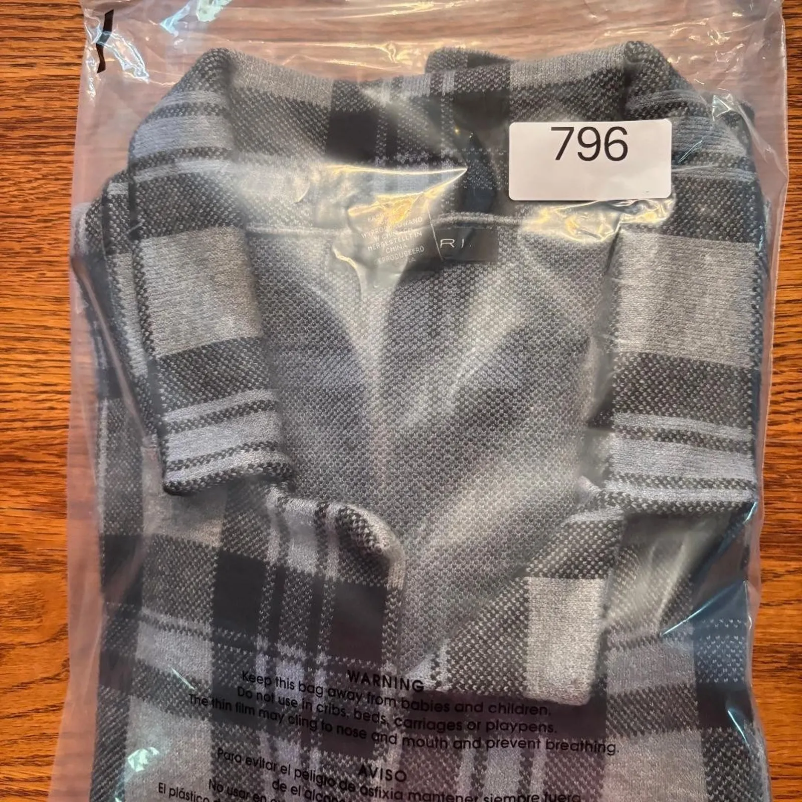 Tahari Jacket Short Plaid Black & Grey ButtonUp Pockets Gorpcore Minimalist Sz M - Image 6