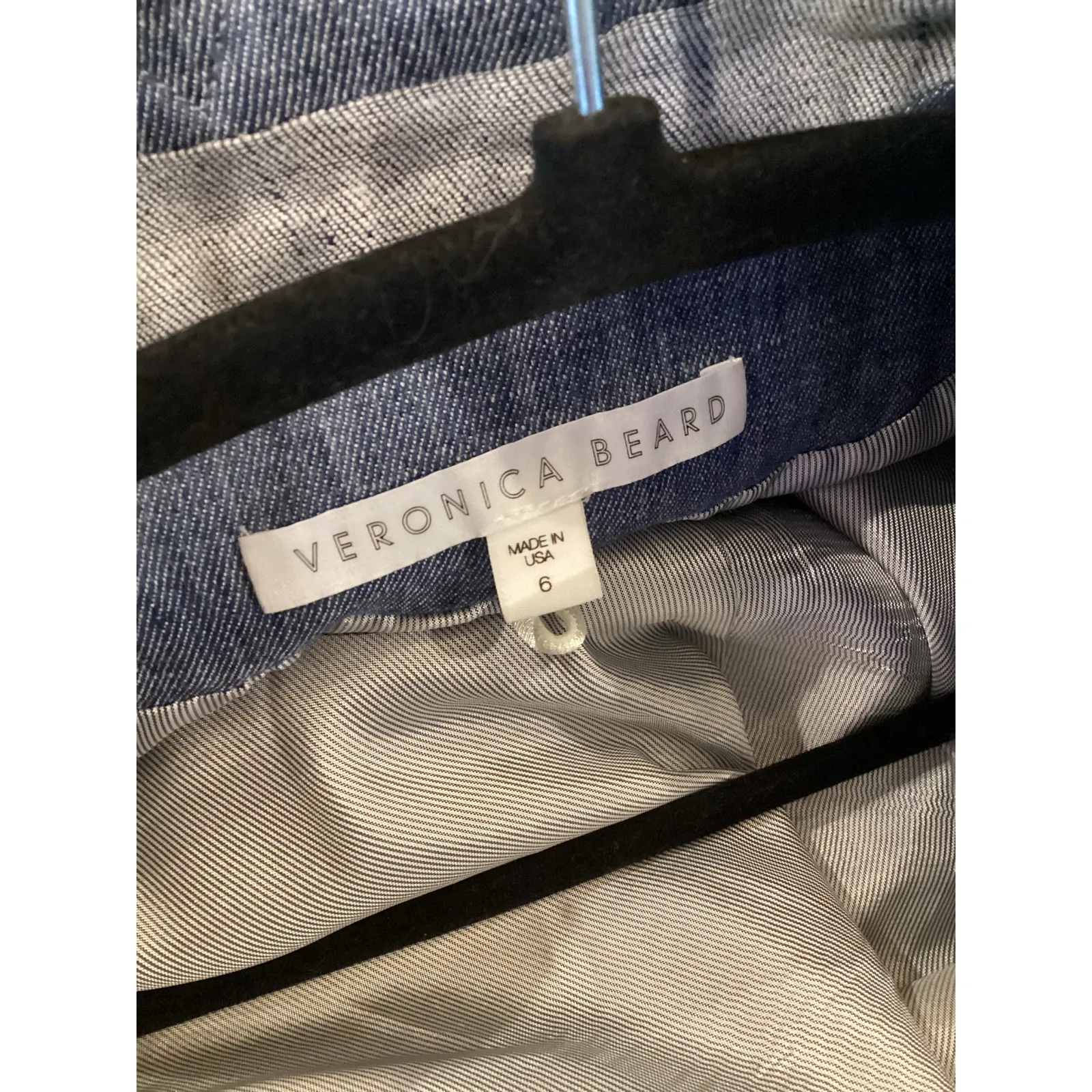 Veronica Beard Orchid Chambray Upcollar Jacket dickey linen blazer Size 6 - Image 13