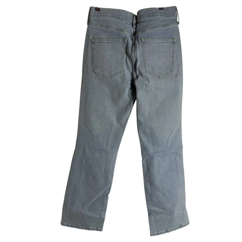 AYR The Sugar Summer 99 Light Blue Distressed High Rise Straight Leg Jeans 30S - Image 11